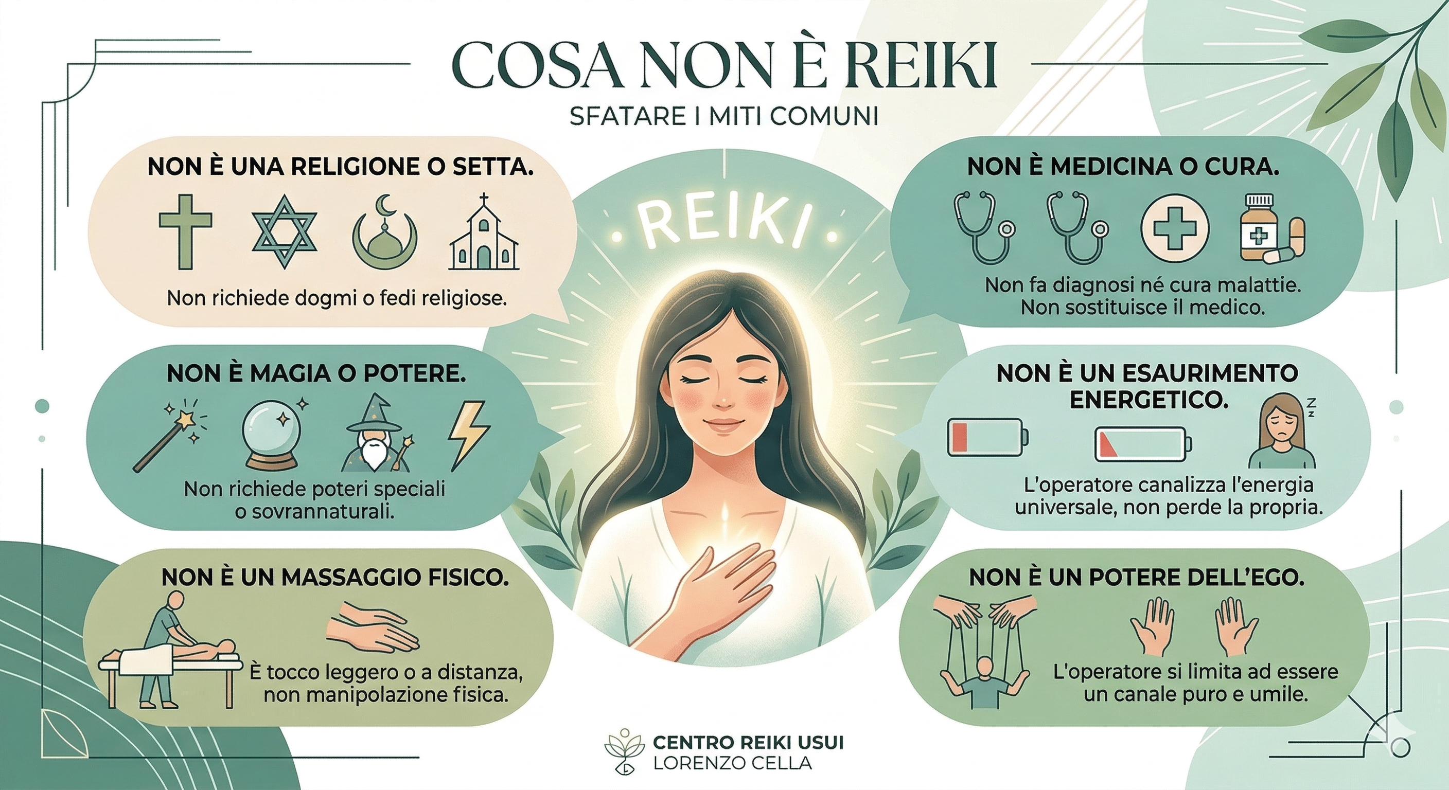 Chiarimento dei miti sul Reiki, fumo confuso che si dissipa